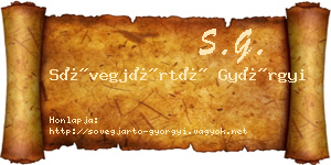 Sövegjártó Györgyi névjegykártya