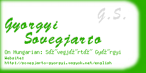 gyorgyi sovegjarto business card
